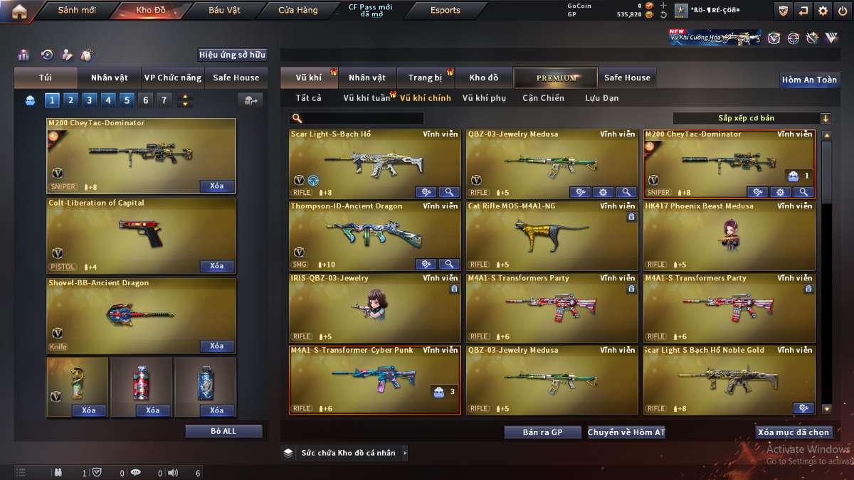 shop acc cf uy tin gia re